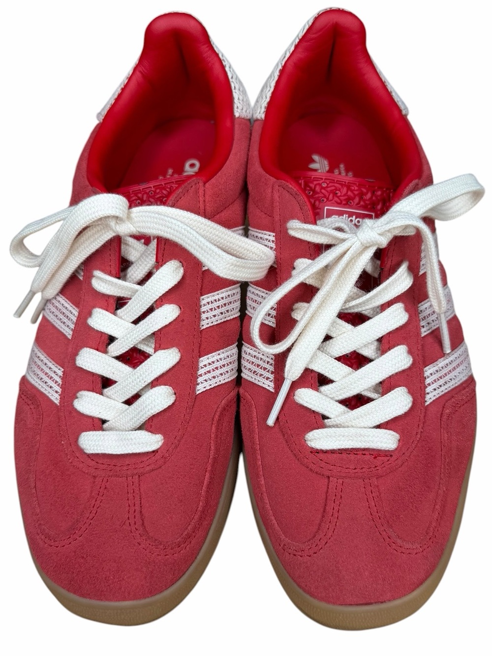 adidas Gazelle Indoor Crochet Better Scarlet White Gum Sneakers Women’s 9 - Picture 6 of 9